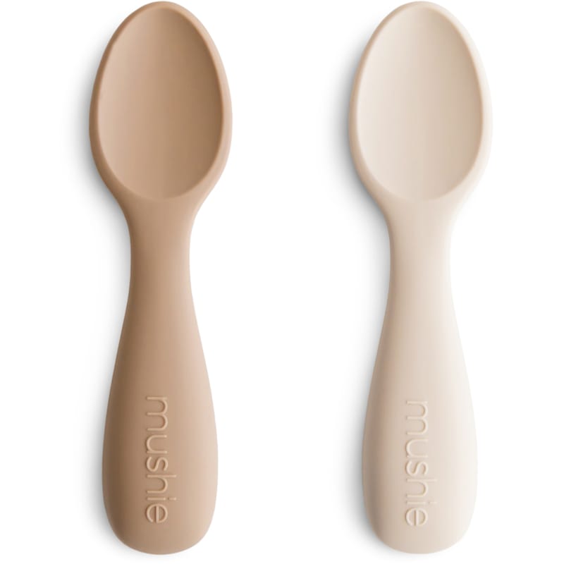 Lot de 2 cuillères bébé natural-shifting sand (Mushie) - Couverture