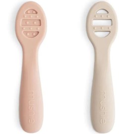 Lot de 2 cuillères d'apprentissage blush-shifting sand