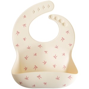Bavoir à poche en silicone bows