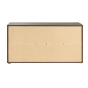 Bibliothèque basse finition bois foncé noyer l140 cm epure