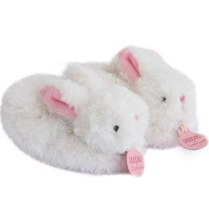 Coffret chaussons hochet mon tout petit lapin rose (0-6 mois)