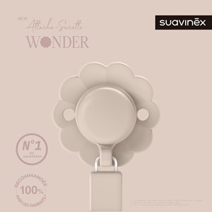 Attache sucette en silicone wonder mauve chalk