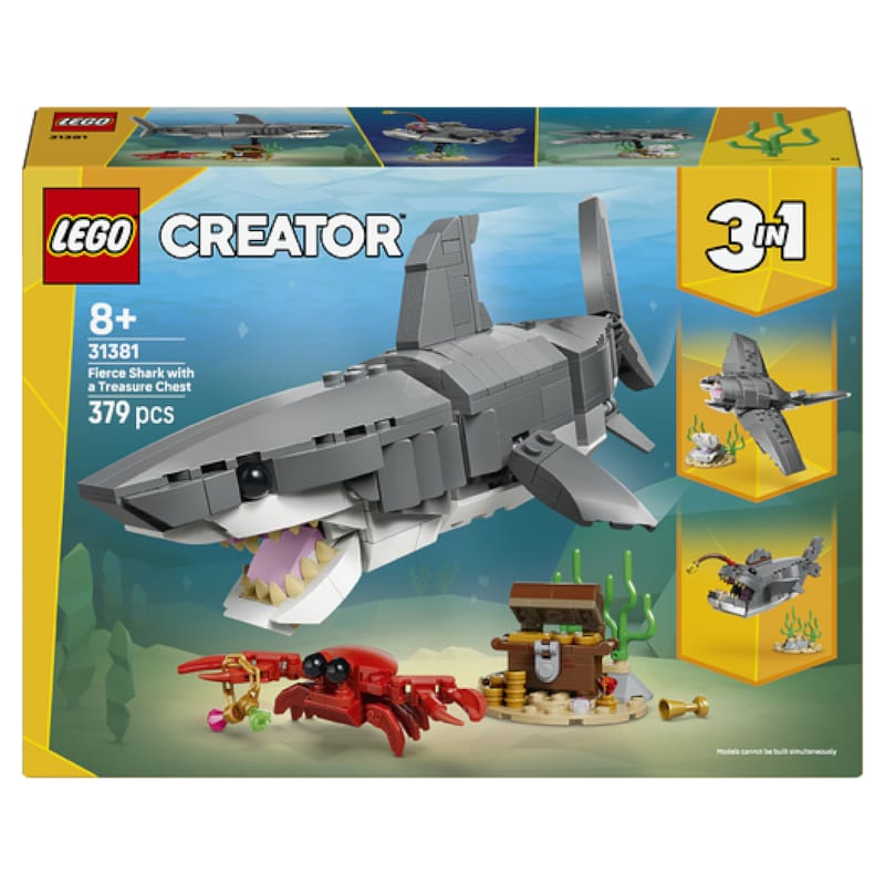 LEGO® Creator 3en1 Le redoutable requin et le coffre au trésor Creator 31381