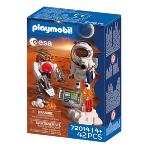 Astronaute de l'esa avec robot