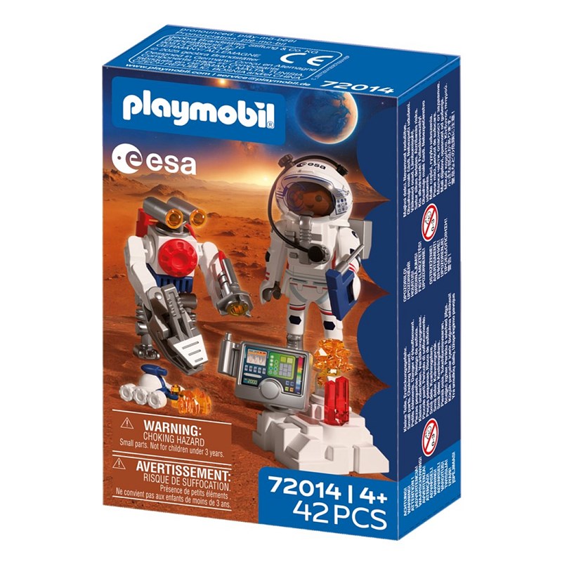 Astronaute de l'esa avec robot
