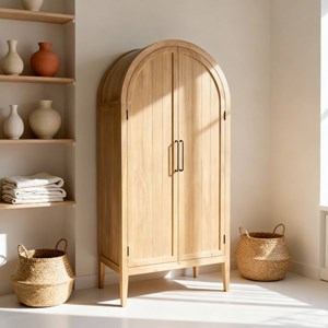 Armoire arrondie bois orme
