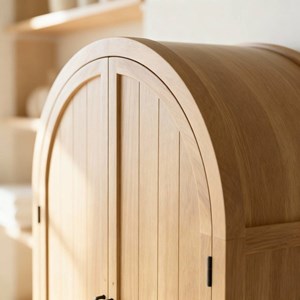 Armoire arrondie bois orme