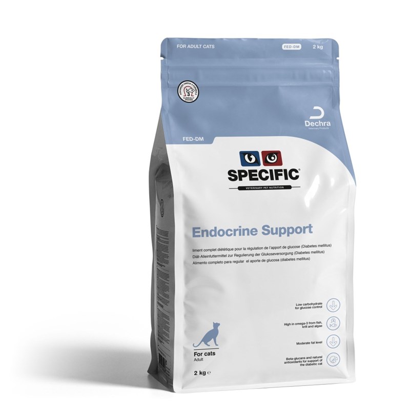 Dechra - Croquettes chat fed-dm endocrine support - specific