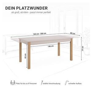 Table homestyle4u beige