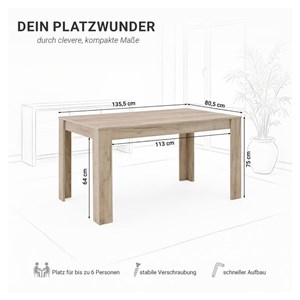 Table homestyle4u marron