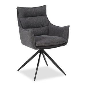 Chaise salle à manger tissu anthracite