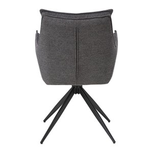 Chaise salle à manger tissu anthracite