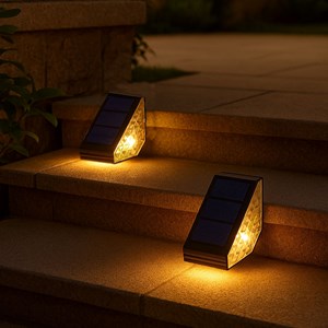 Lot de 2 balises solaires escaliers gris stepy