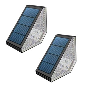 Lot de 2 balises solaires escaliers gris stepy