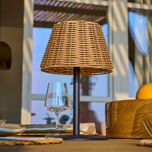 Lampe de table solaire beige amira