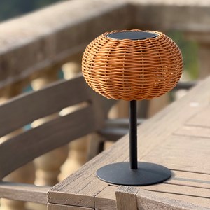 Lampe de table solaire beige samira