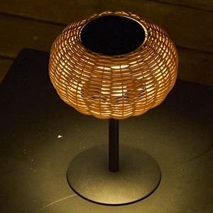 Lampe de table solaire beige samira