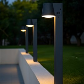 Potelet solaire noir soltek