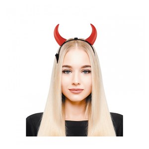 Serre-tête corne diable rouge