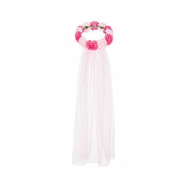 Couronne de fleurs avec voile