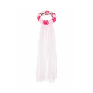 Couronne de fleurs avec voile