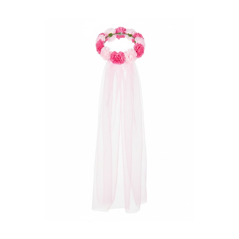 Couronne de fleurs avec voile