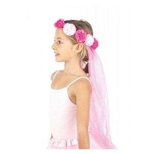 Couronne de fleurs avec voile