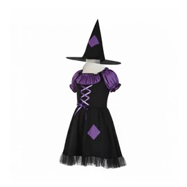 Costume robe sorciere violette 7-9 ans
