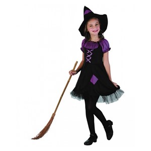 Costume sorciere violette 4-6 ans