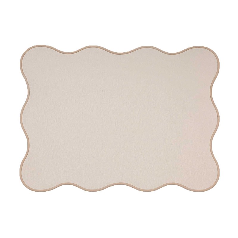 Set de table rectangle juliette beige bordure beige 33 x 45cm