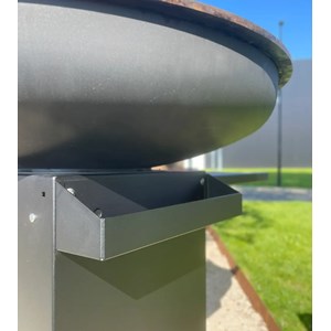 Bac à épices noir pour meuble brasero