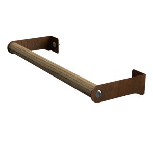 Poignée en chêne pour meuble brasero en corten