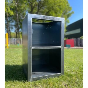 Meuble pour brasero seul - en acier corten