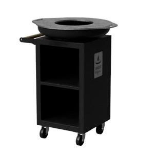 Brasero ø65cm sur meuble noir