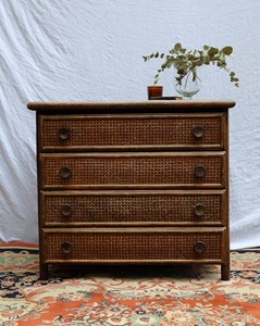 Commode cannée en bambou n°210