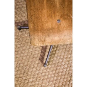 Chaise d'atelier en métal et bois n°880