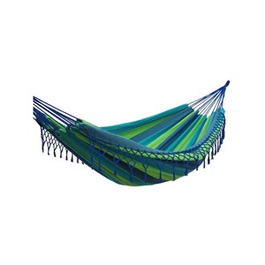 Hamac simple à franges bleu vert