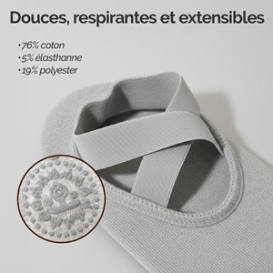 8 paires chaussettes antidérapantes yoga Multicolore