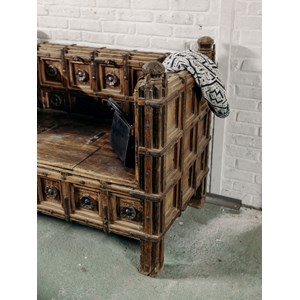 Banc indien de mariage en bois n°293