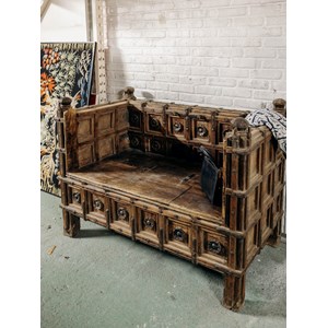 Banc indien de mariage en bois n°293