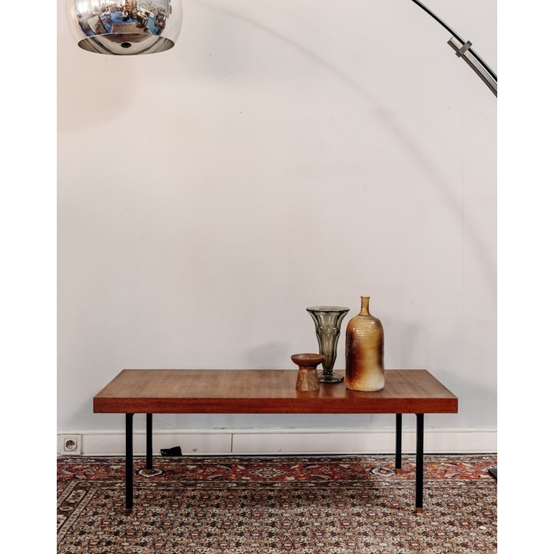 Table basse en bois et métal n°654