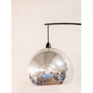 Grand lampadaire incurvé en inox n°264