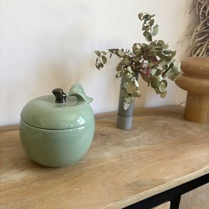 Boîte pomme avec couvercle coloris
