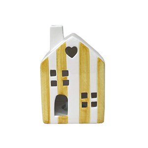 Maison déco lumineuse rayures jaune