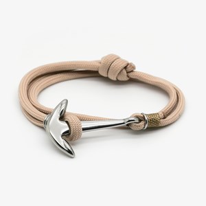 Bracelet ancre marine homme corde beige