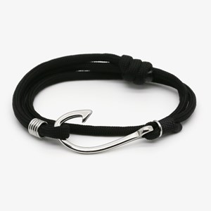 Bracelet corde homme hameçon pêche - n