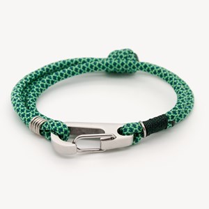 Bracelet homme mousqueton escalade vert