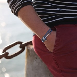 Bracelet ancre marine homme bateau