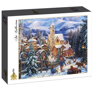 Puzzle chuck pinson - sledding to town - 2000 pièces