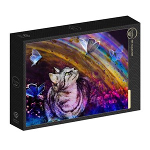 Puzzle le chat et l'arc-en-ciel - 500 pièces
